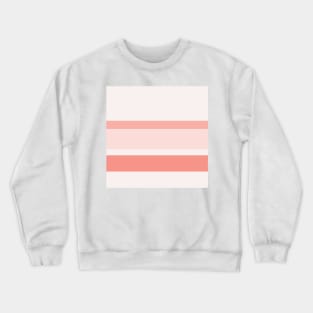 An admirable jumble of Isabelline, Light Pink, Melon and Vivid Tangerine stripes. Crewneck Sweatshirt